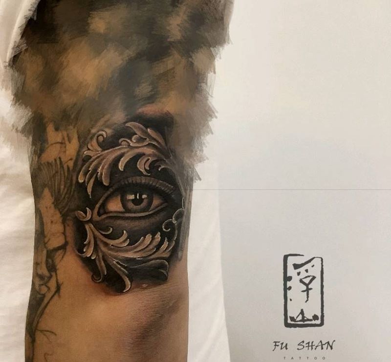 凝望纹身图片_手臂欧美写实纹身图案