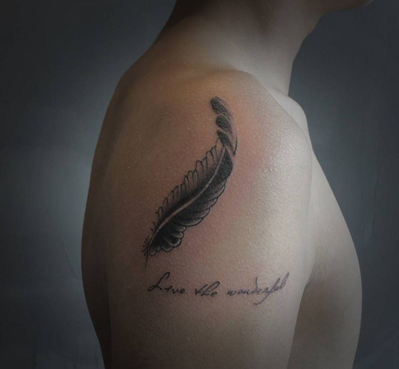 羽毛纹身图片