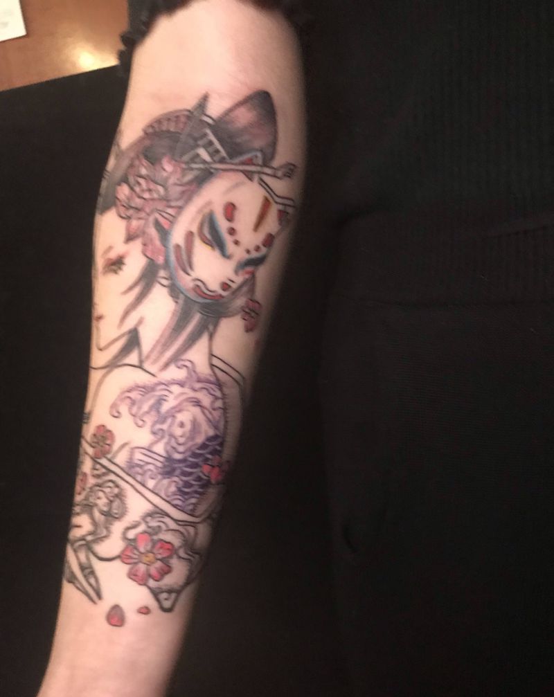 客人自带图纹身图片_手臂小清新纹身图案