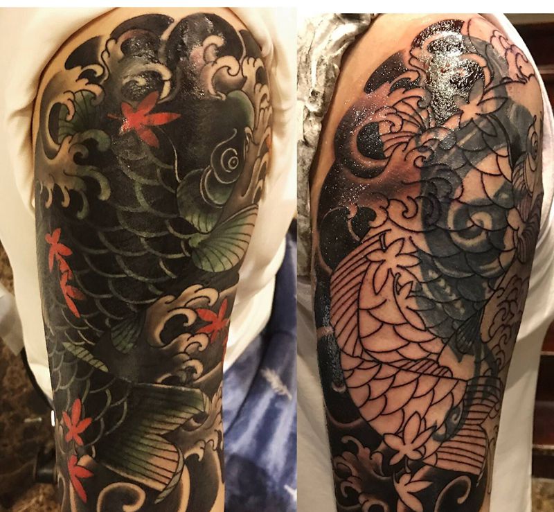 遮盖纹身图片_手臂老传统纹身图案