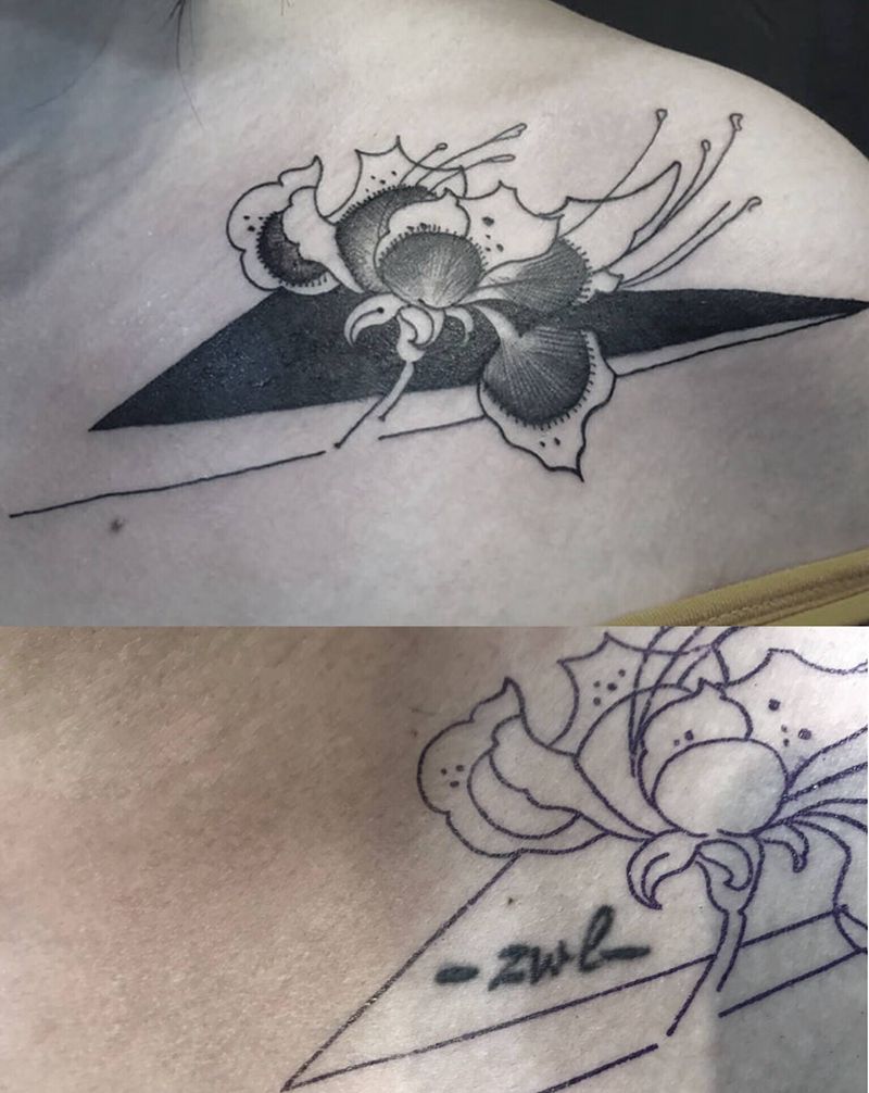 覆盖纹身图片_胸部新传统纹身图案