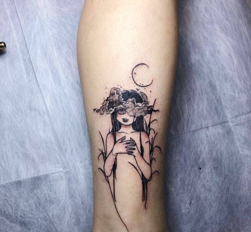 美女纹身图片_手臂纹身图案