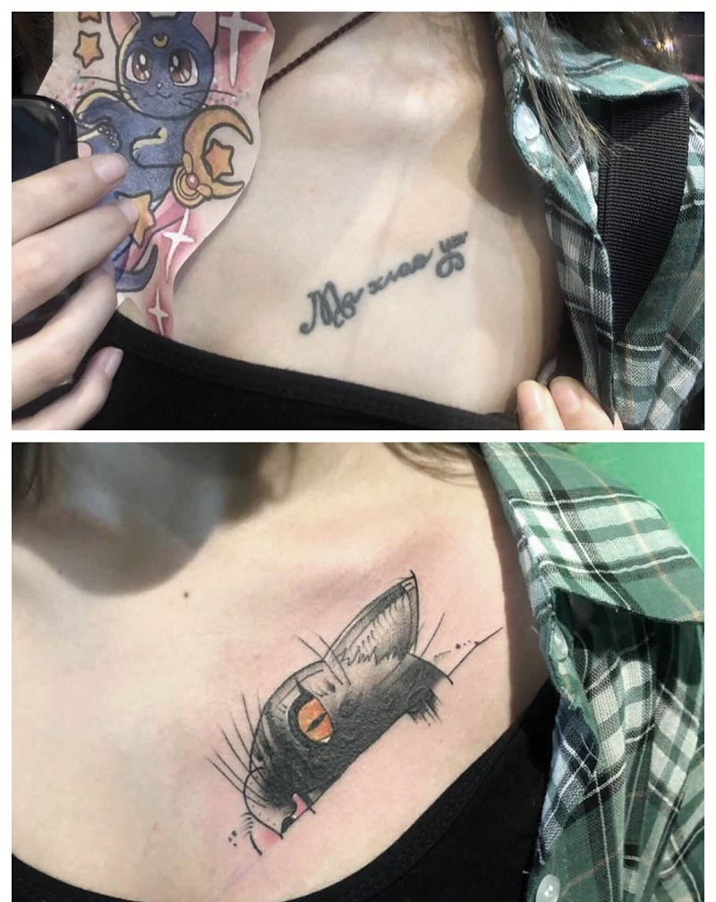 覆盖纹身图片_胸部纹身图案