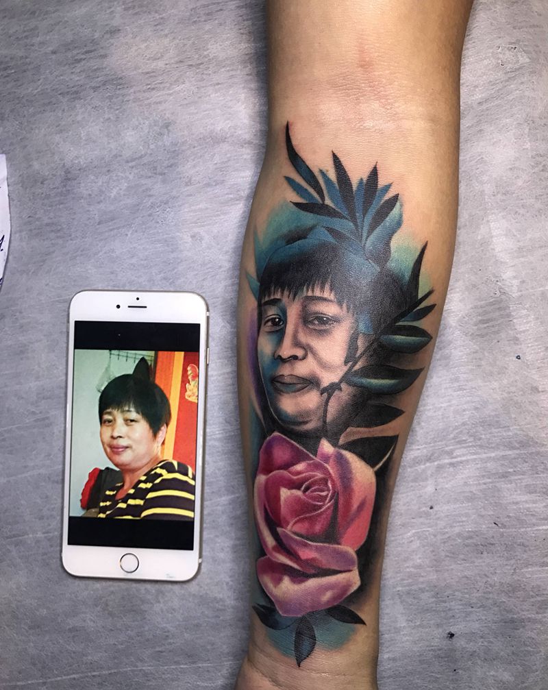 肖像纹身图片_手臂纹身图案