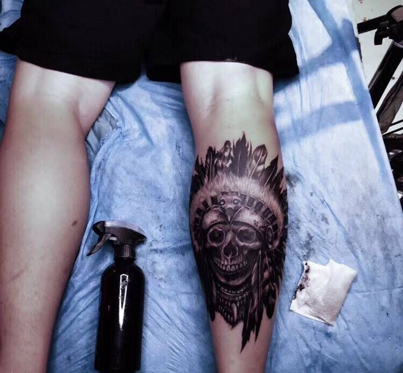 欧美骷髅纹身图片