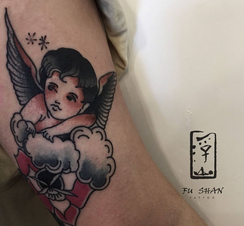 小天使纹身图片