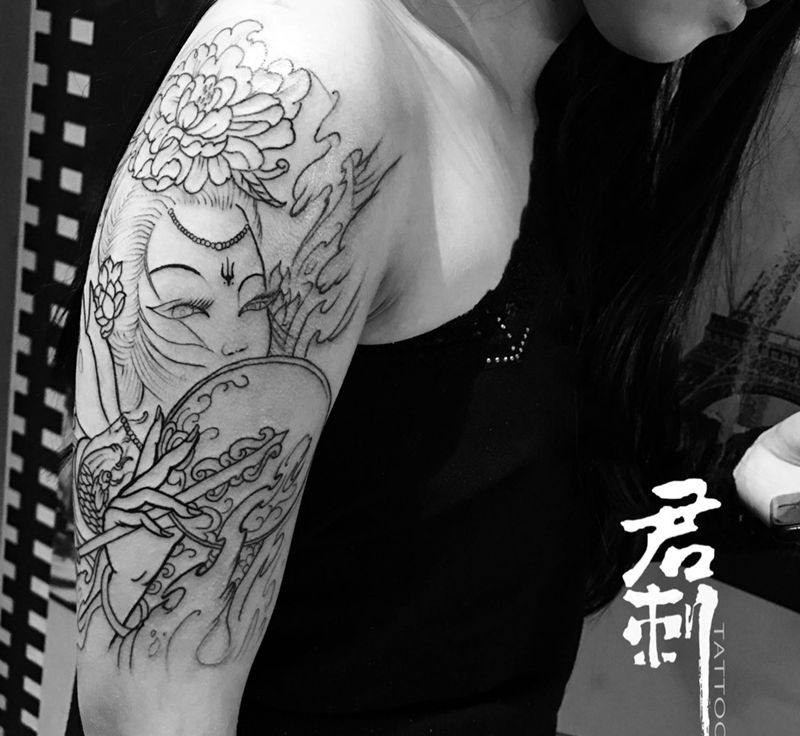 艺妓纹身图片