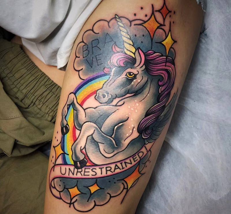 独角兽纹身图片