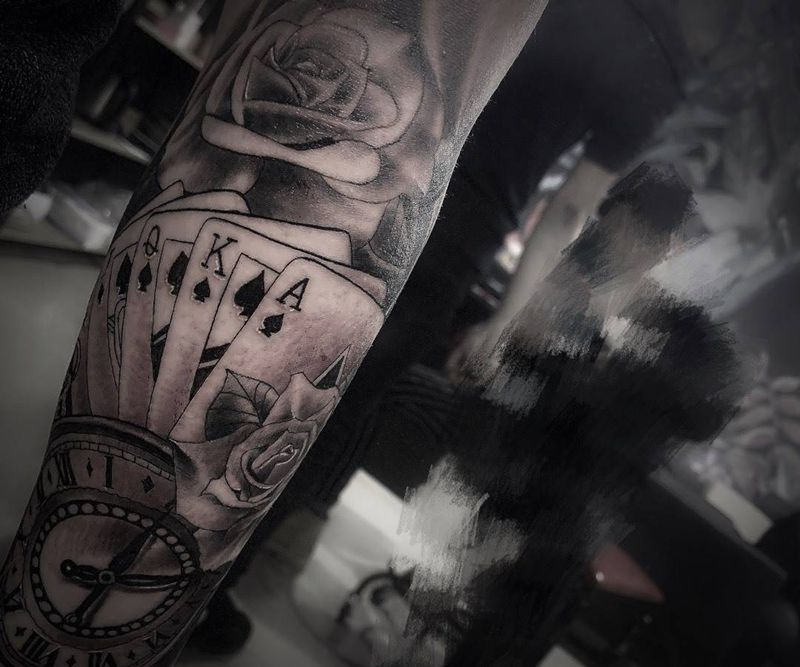 欧美扑克牌纹身图片