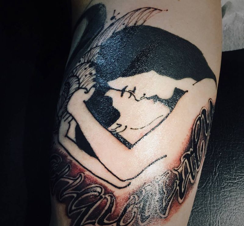 修改添加纹身图片_手臂花体字几何纹身图案