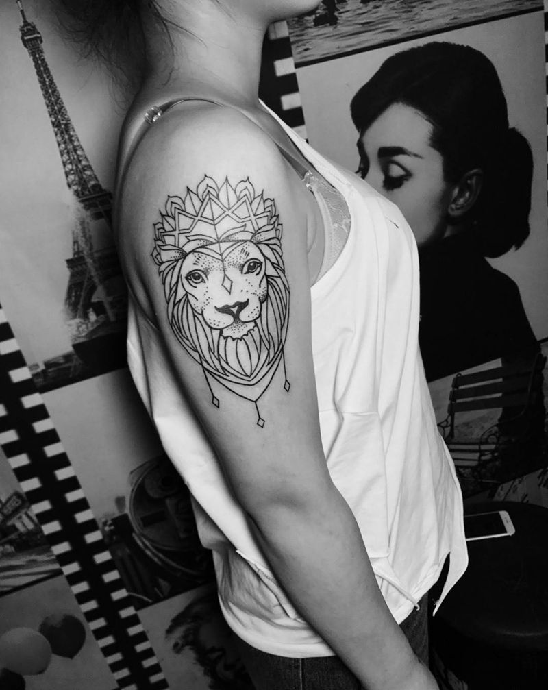 狮子王纹身图片