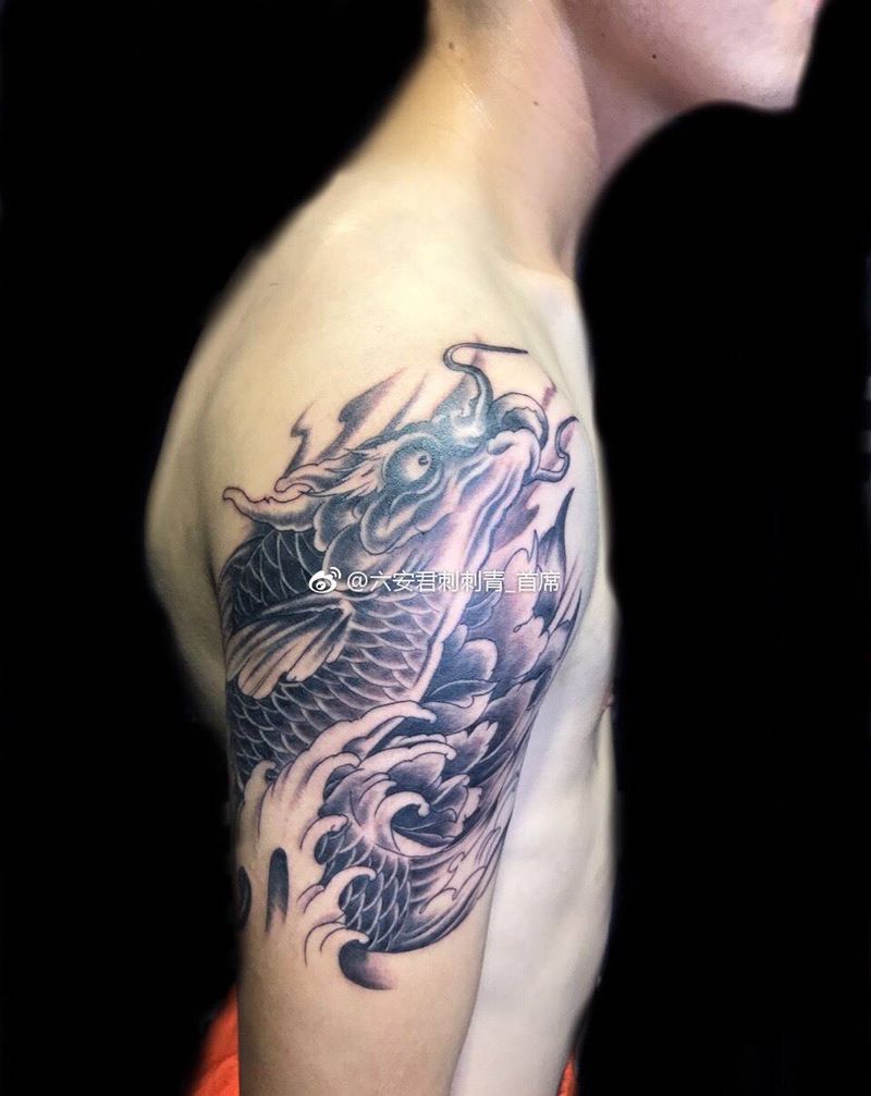 鳌鱼纹身图片