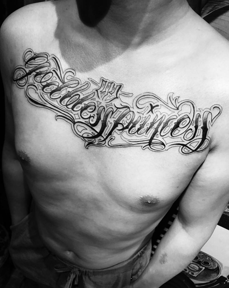 其卡诺字体纹身图片