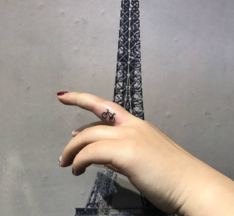 自行车纹身图片