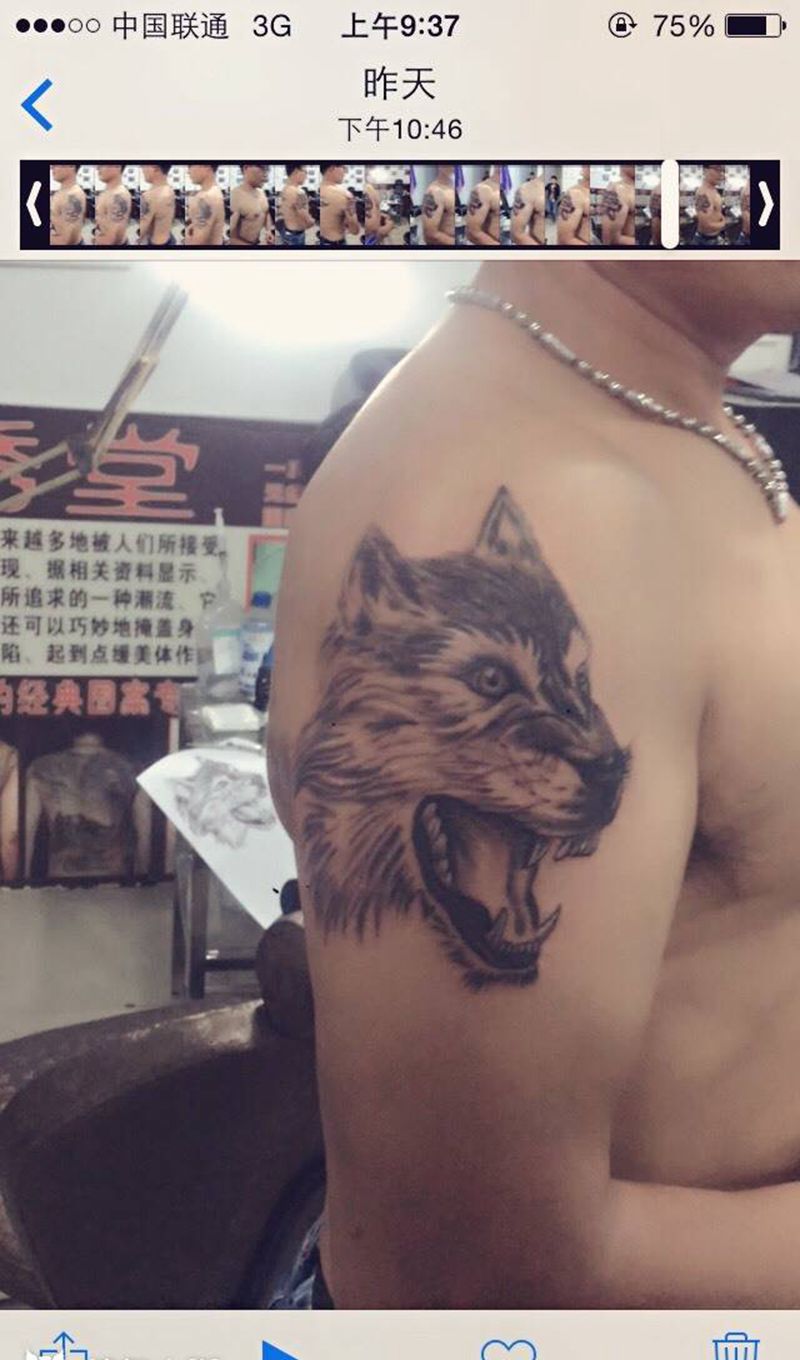 狼纹身图片