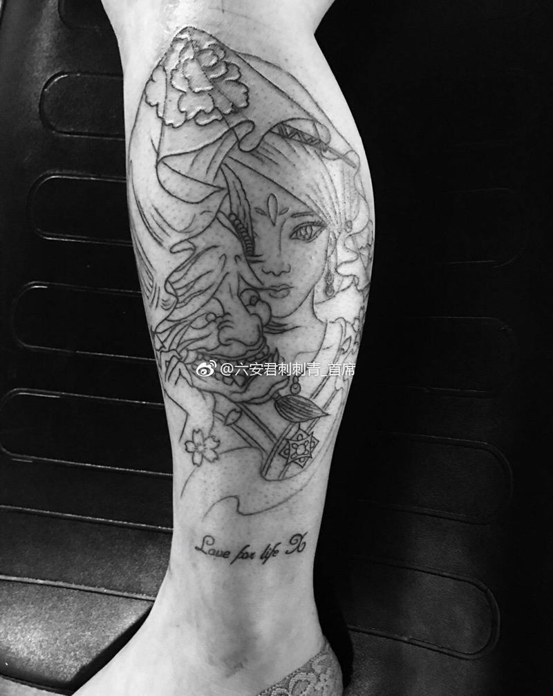 艺妓纹身图片