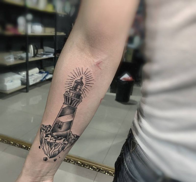 灯塔纹身图片