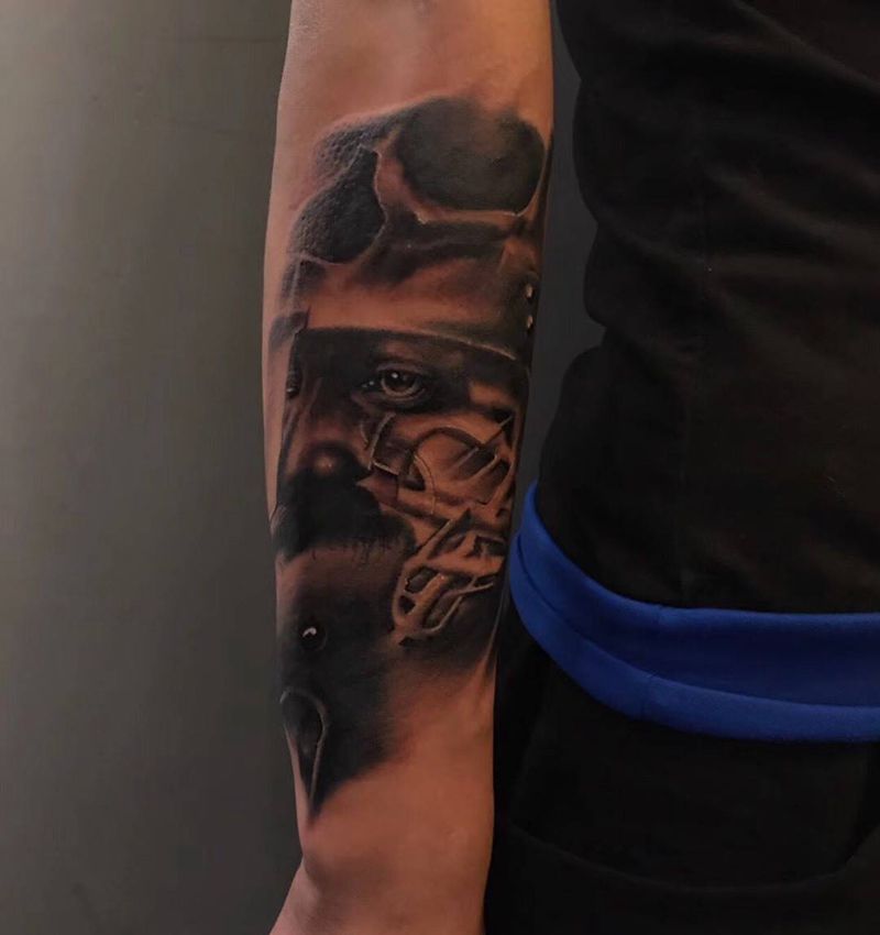 欧美纹身图片_成品手臂欧美写实人物纹身图案