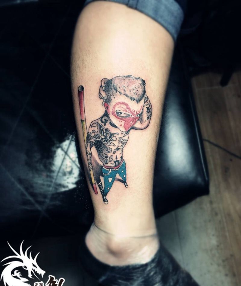 社会猴纹身图片