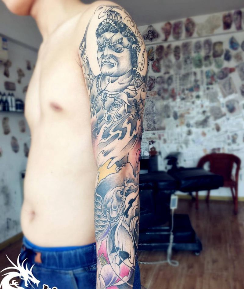 花臂恢复后纹身图片