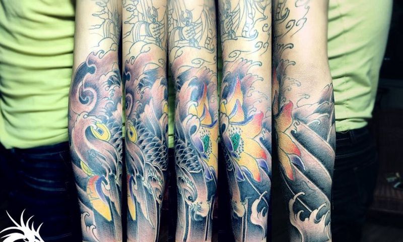 花臂先这样下次继续纹身图片