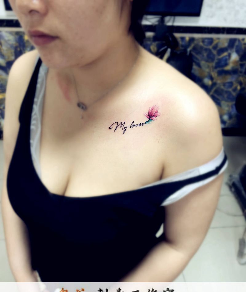 英文纹身图片_胸部纹身图案