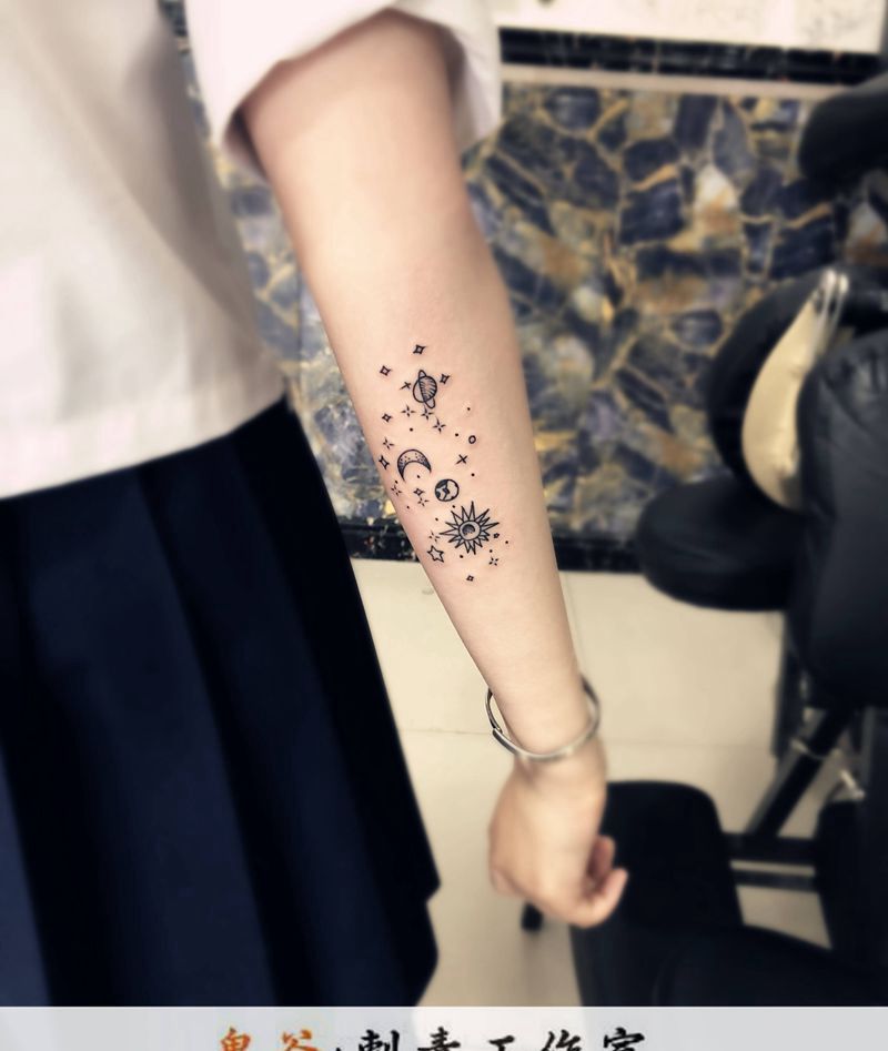 小清新纹身图片_新传统纹身图案