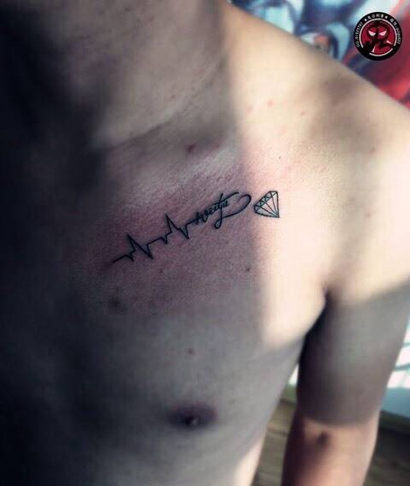 胸部英文纹身图片_成品欧美字符原创纹身图案