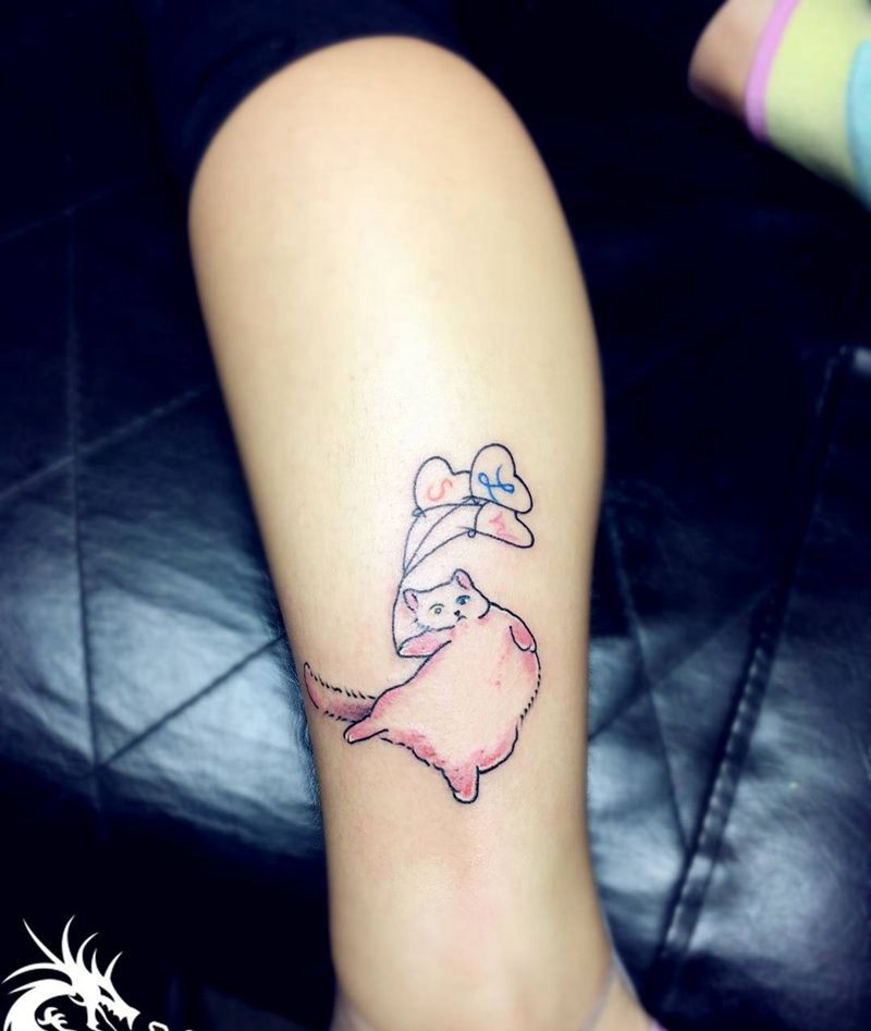 喵纹身图片