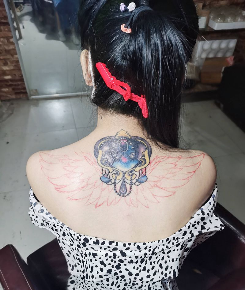 心比天高纹身图片_肩部纹身图案