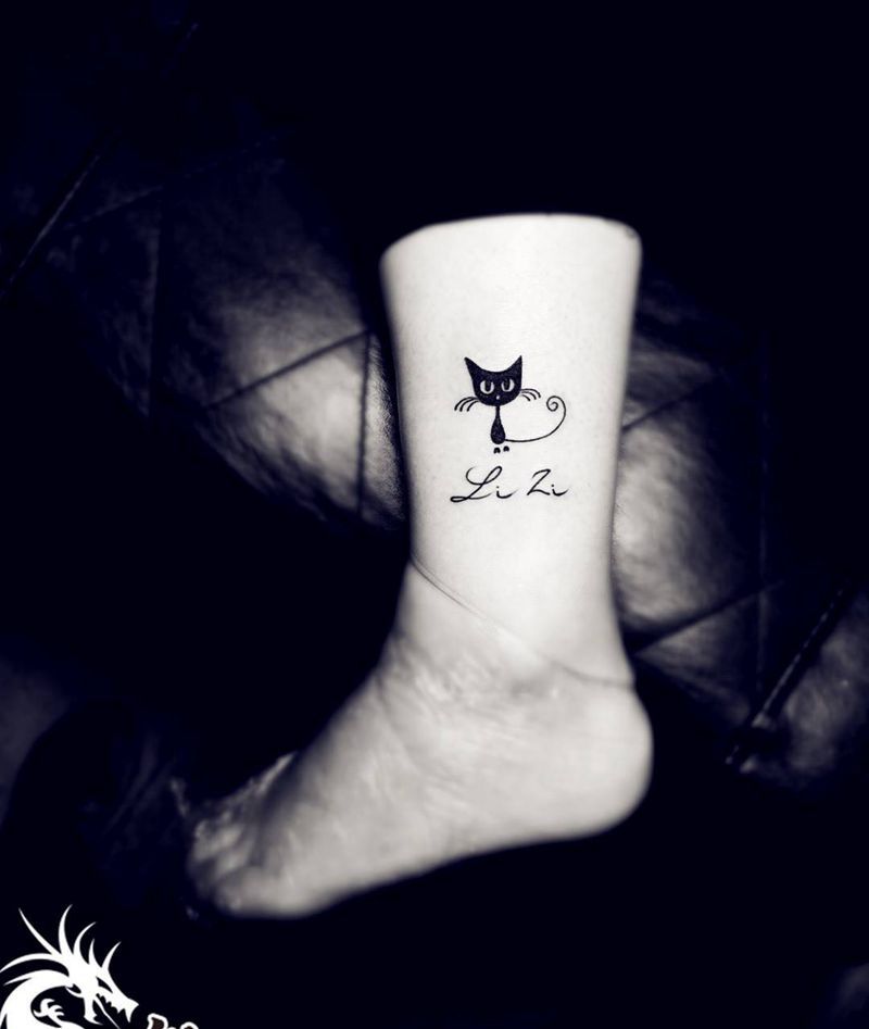 两只喵纹身图片