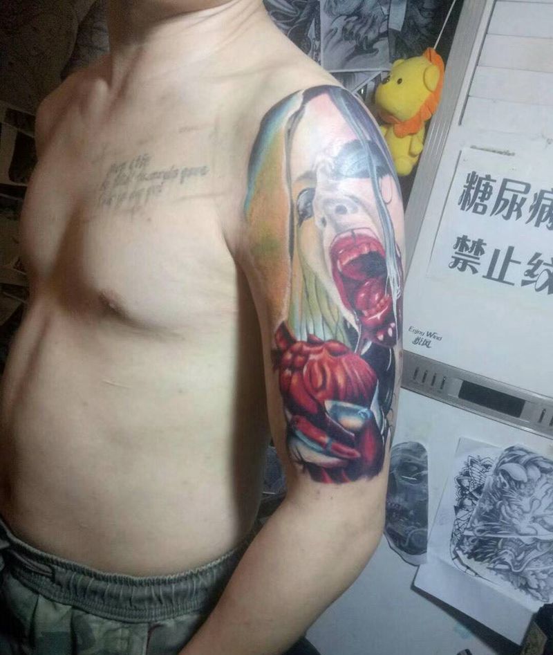 邪恶的灵魂纹身图片