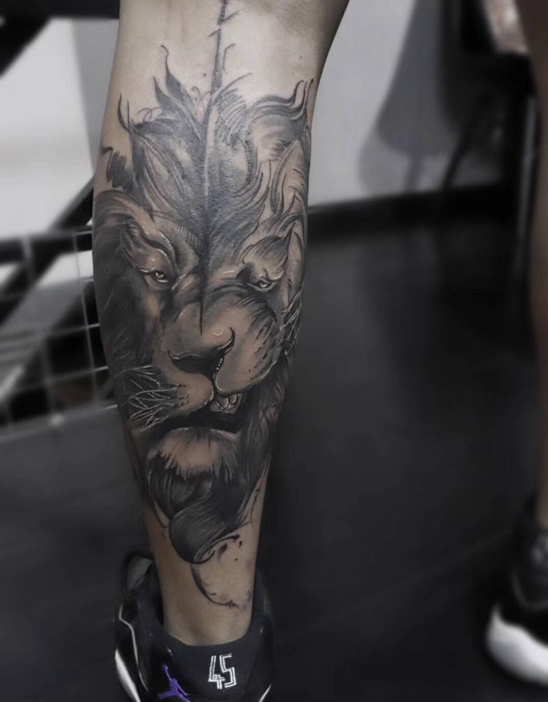 狮子纹身图片