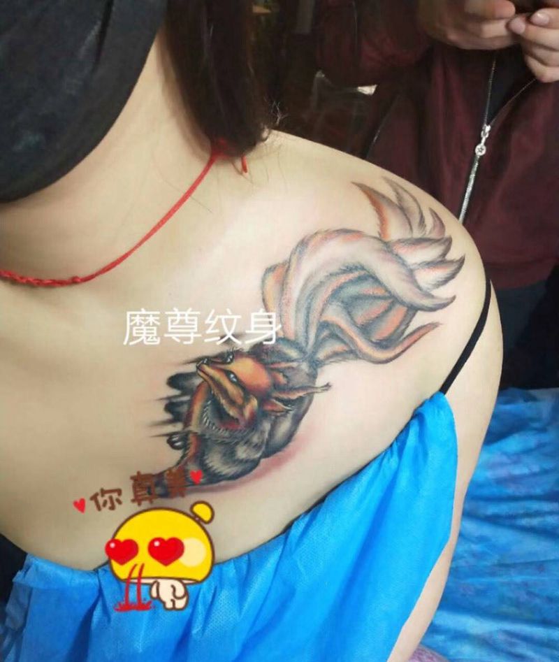 九尾狐纹身图片