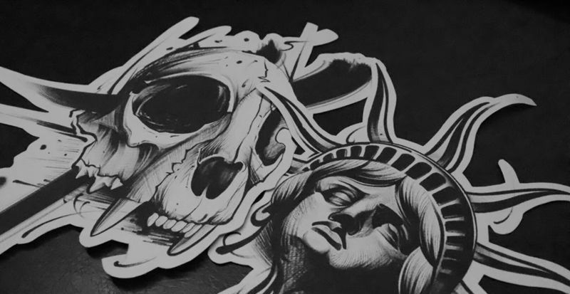 暗黑系列手稿纹身图片