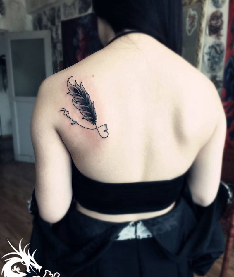 羽毛纹身图片
