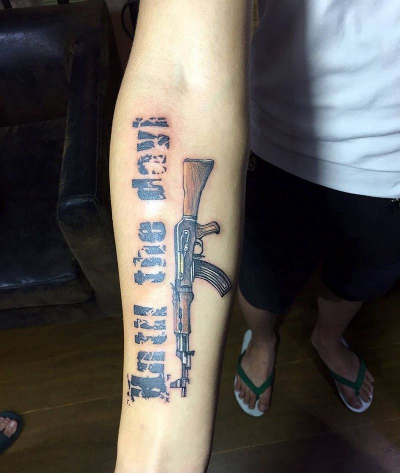AK47纹身图片