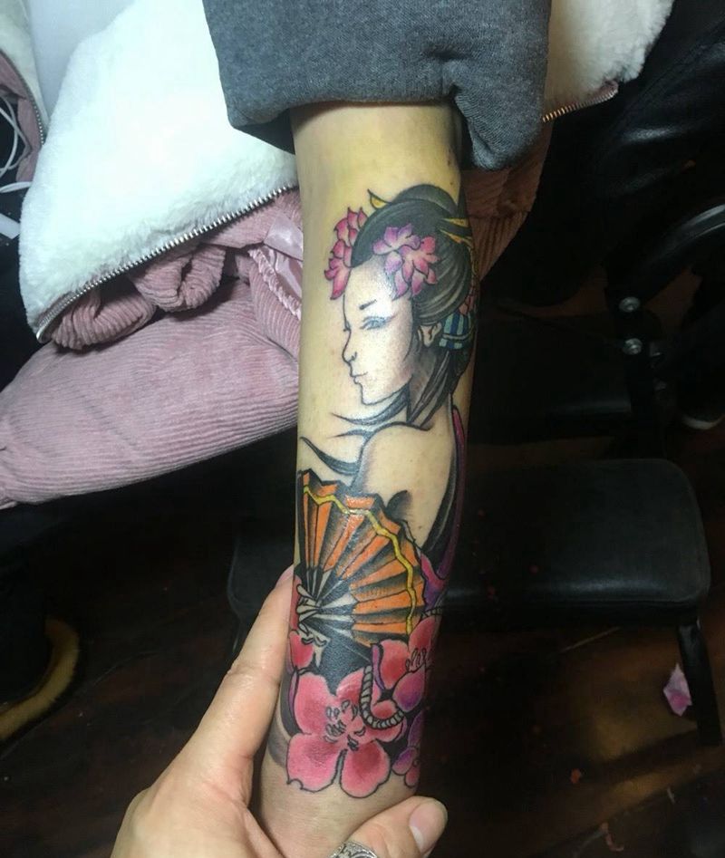 艺妓纹身图片