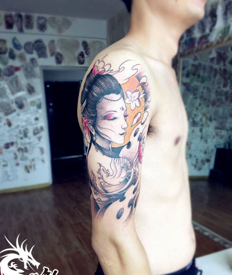 艺妓纹身图片