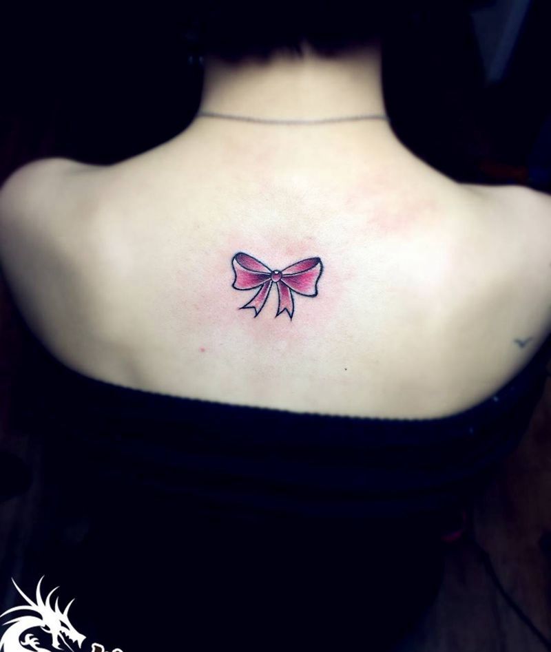 蝴蝶结纹身图片