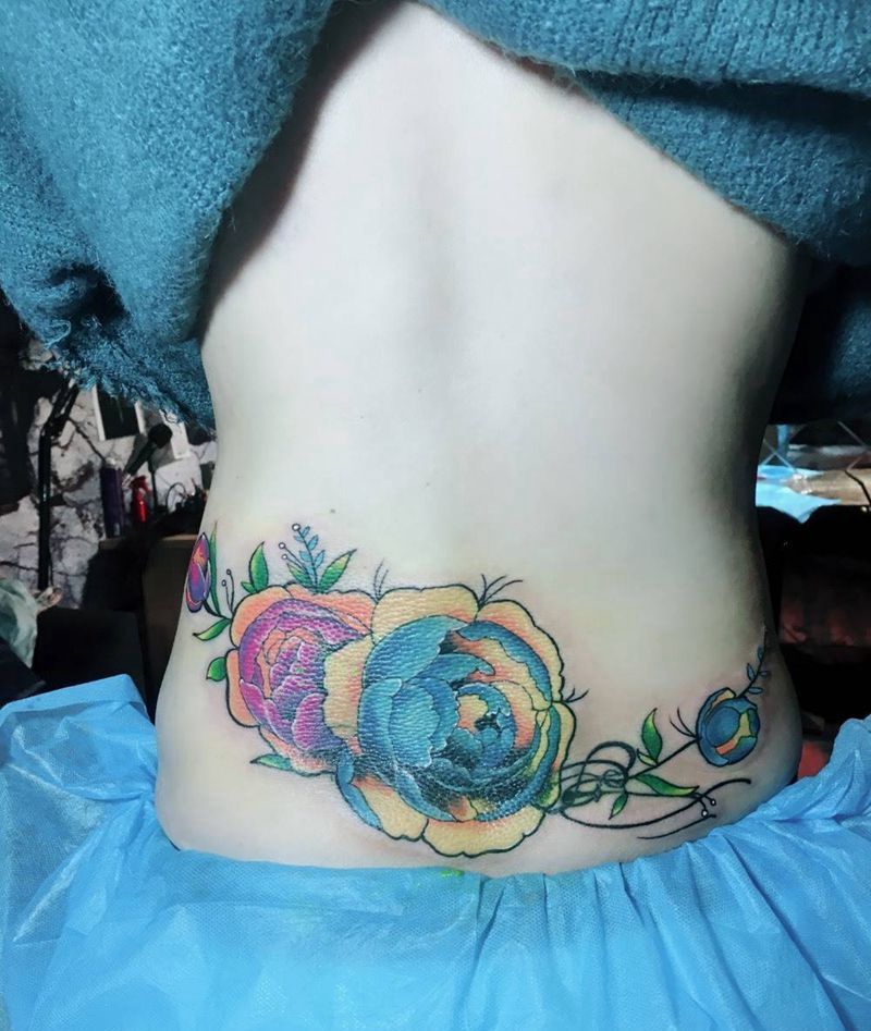 花开富贵纹身图片