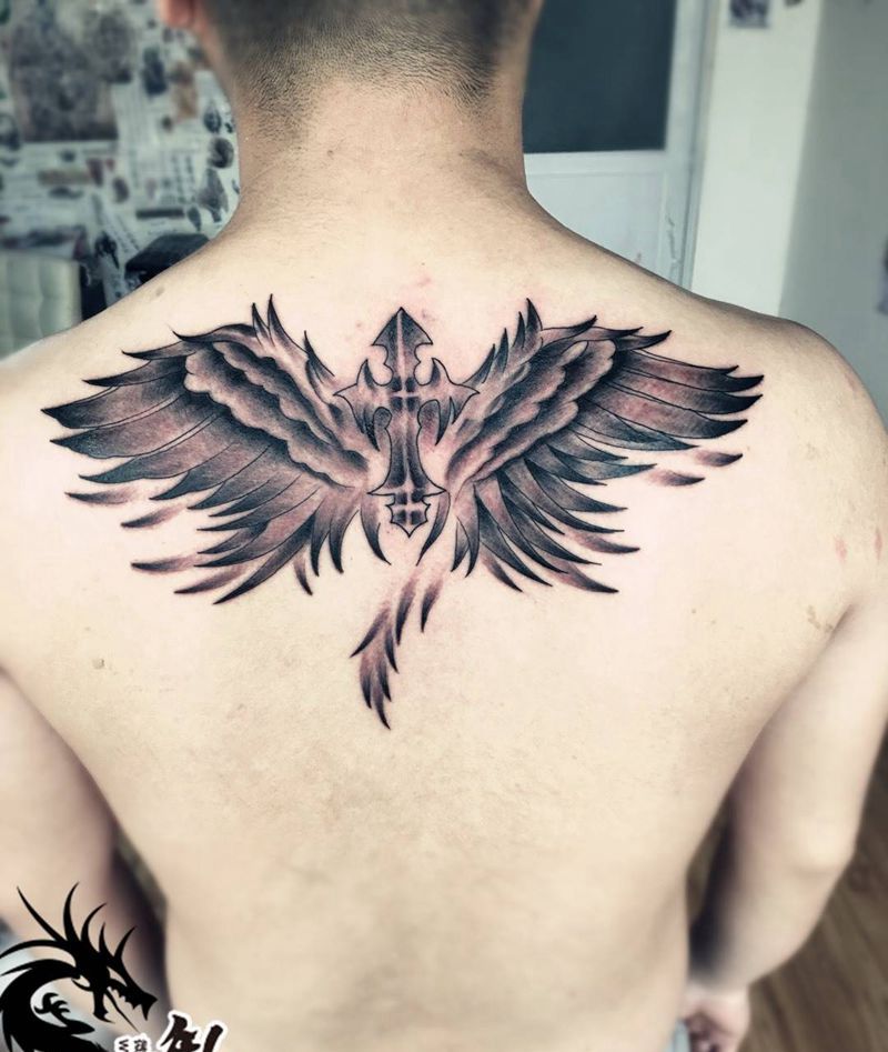 翅膀纹身图片
