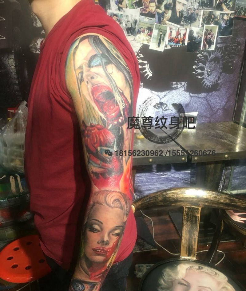 内心的栓释纹身图片