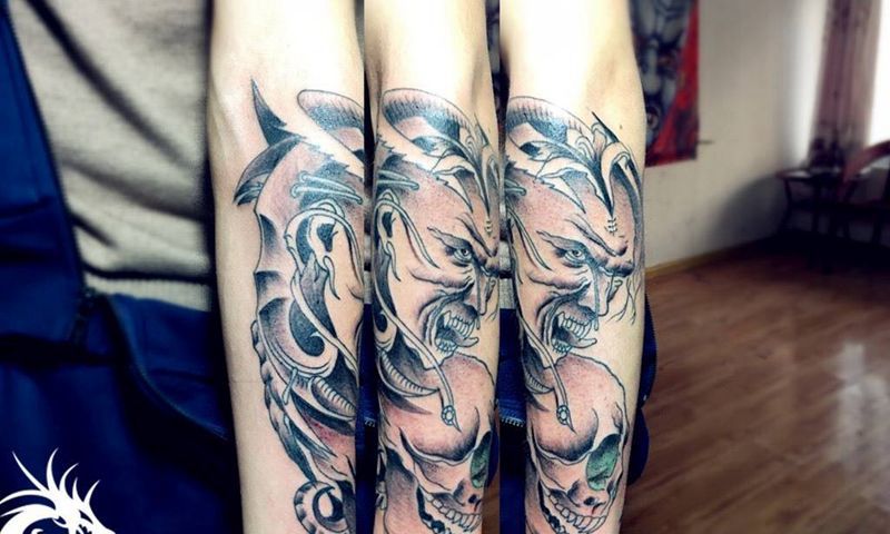 小臂欧美纹身图片