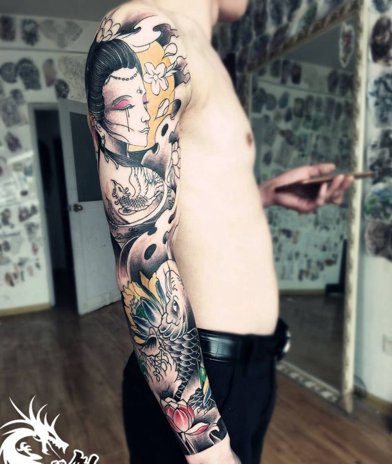 花臂一枚纹身图片