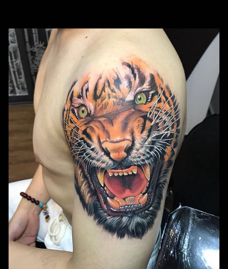 老虎作品纹身图片