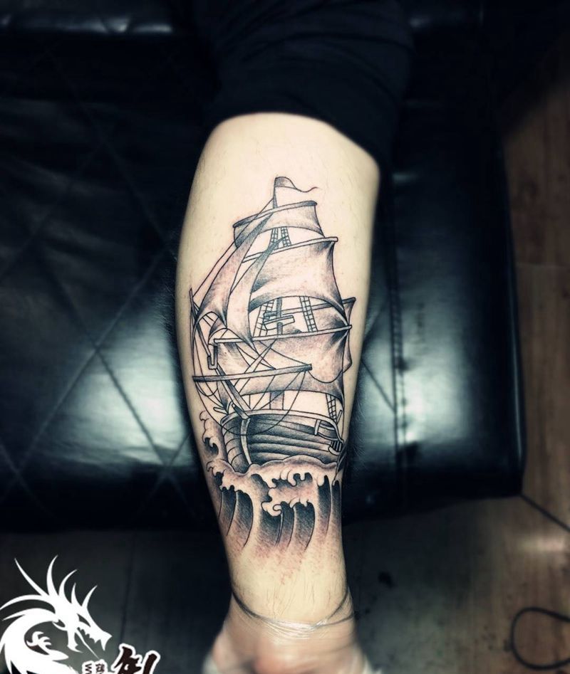 帆纹身图片