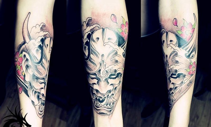 小臂般若纹身图片