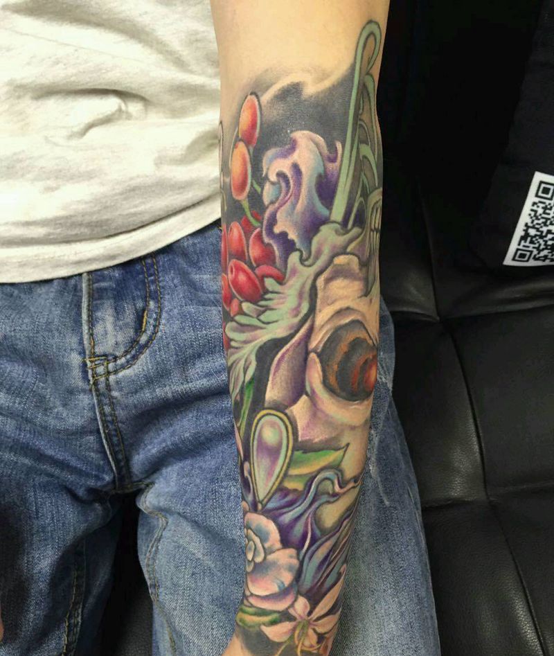 花臂作品纹身图片