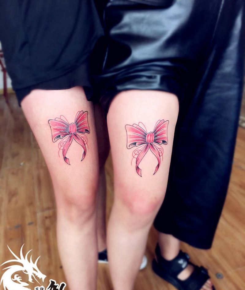 大美腿纹身图片